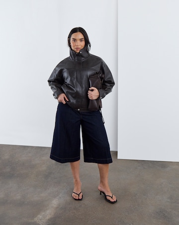 Chocolate Faux Leather Jacket
