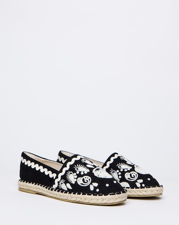 Simply Be Jenner Embroidered Espadrille Shoes - Extra Wide Fit (EEE)