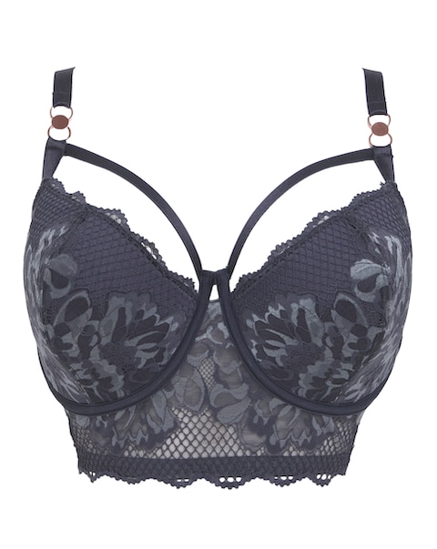 Figleaves Curve Amore Padded Balcony Bra (B-H) Grey