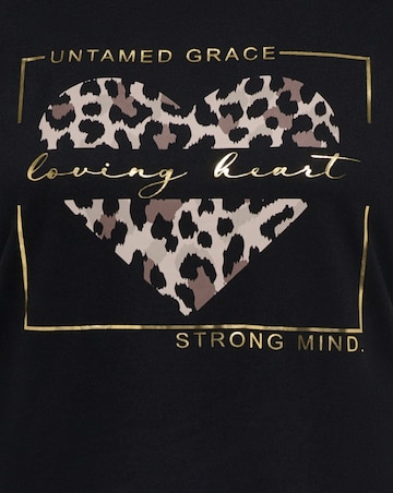 Only Loving Leopard Heart Jersey T-Shirt