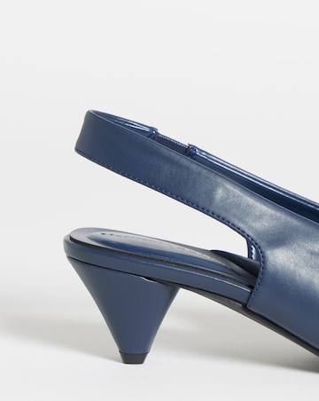 Rina Slingback Pointed Toe Heeled Shoes - Extra Wide Fit (EEE)