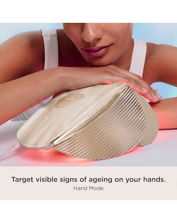CryoGlow Clinic 360 Contrast LED Face & Neck Mask FW575UKGD1 Champagne