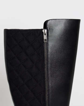 Michelle Leather Knee Riding Boots - Extra Wide Fit (EEE) & Super Curvy Calf