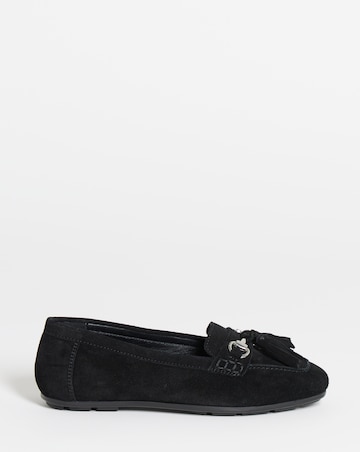 Heavenly Soles Prague Suede Diving Moccasin - Extra Wide Fit (EEE)