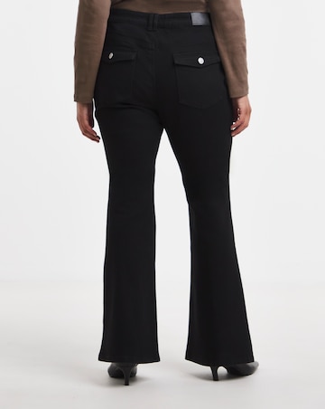 Black Flare Leg Jeans