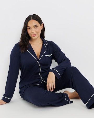 Pretty Secrets Soft Revere Pyjama Set Navy