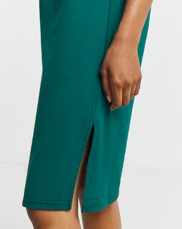 Green Midi Sweatshirt Dress