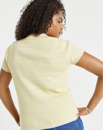 Knitted Striped Polo