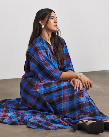 Joanna Hope Check Print Tea Dress