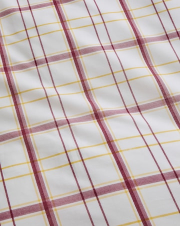 Painted Check Cotton Blend Reversible Duvet Cover Set