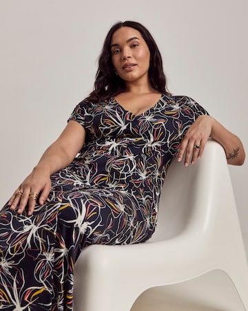 Julipa Printed Cap Sleeve Midi Dress