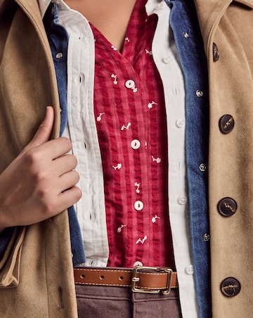 Julipa Button Down Check Blouse