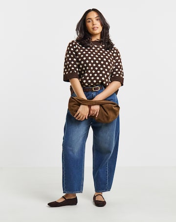 Half Sleeve Polka Dot Jumper