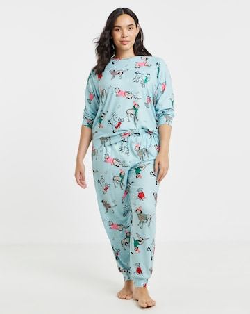Pretty Secrets Supersoft Knit Dog Print Twosie