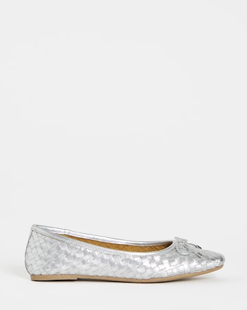 Monaco Woven Leather Ballerinas - Extra Wide Fit (EEE)