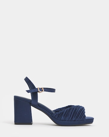 Eve Pleated Two Part Platform Heels - Extra Wide Fit (EEE)