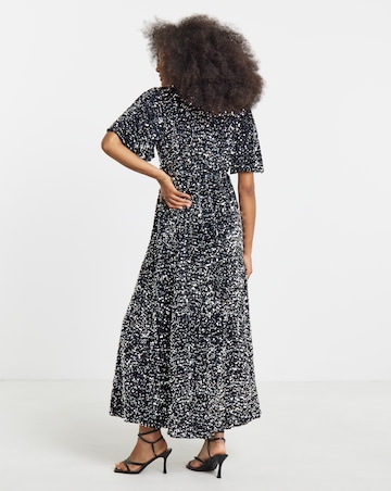 Twisted Wunder Velvet Sequin Maxi Dress