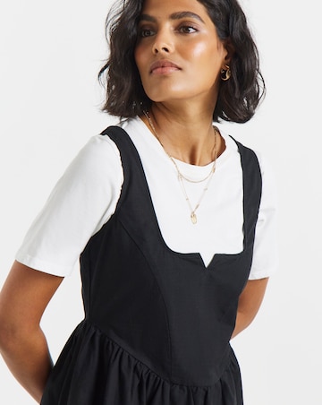 Simply Be Black Seamed Detail Utility Midi Dress