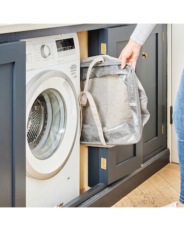 Minky Collapsible Fabric Water-Resistant Laundry Bag