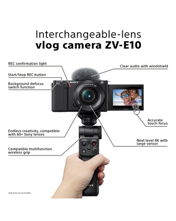 Sony Alpha ZV-E10 | APS-C Mirrorless Interchangeable-Lens Vlog Camera Body Only