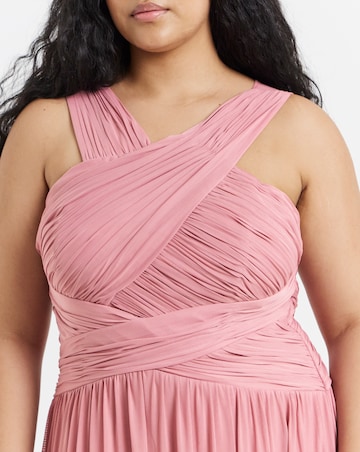 Little Mistress Crossover Maxi Occasion Dress