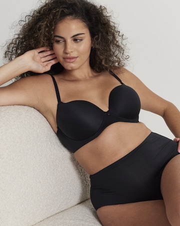 Figleaves Smoothing Sweetheart Full Cup Underwired T-Shirt Bra (B-H) Black