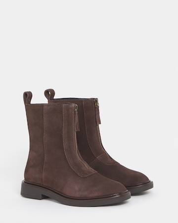 Jessy Zip Detail Ankle Boots - Extra Wide Fit (EEE)