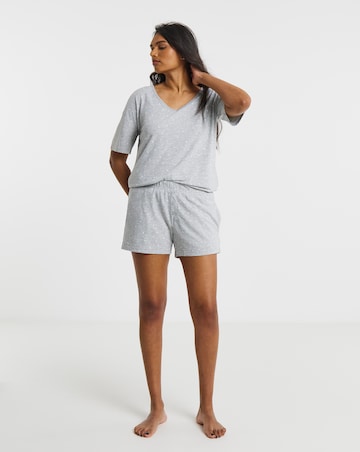 Pretty Lounge Moon & Star Print Pyjama Shortie Set