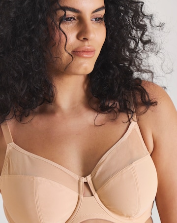 Pretty Secrets (2 Pack) Maisie Mesh Minimiser Wired Bras (D-J) Black/Almond