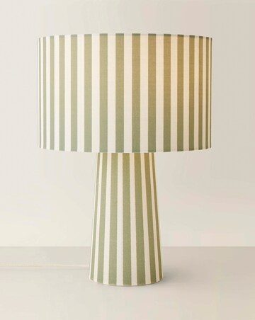 ValueLights Thorley Stripe Fabric Table Lamp