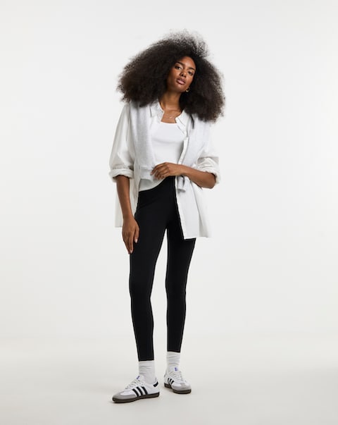 Black Cotton Rich High Waisted Legging