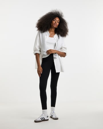Black Cotton Rich High Waisted Legging