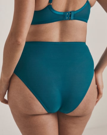 Pretty Secrets Lace Full Brief Knickers Teal