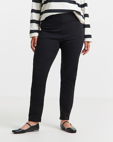 Black Stretch Slim Pull On Jeggings