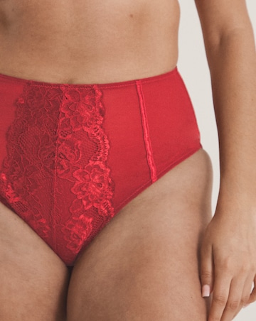 Pretty Secrets Lace Full Brief Knickers Dark Red