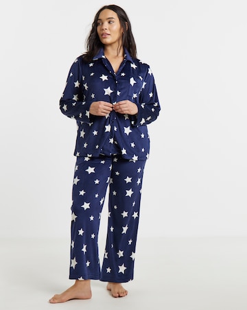 Pretty Secrets Fleece Pyjama Set Star Print