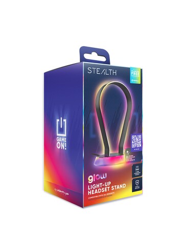 Stealth Light Up Charging Headset Stand - Glow Black