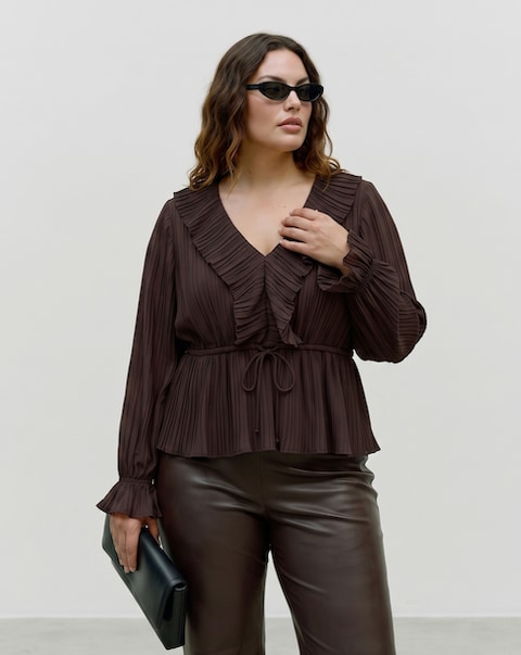 Vero Moda Frill Pleated Top