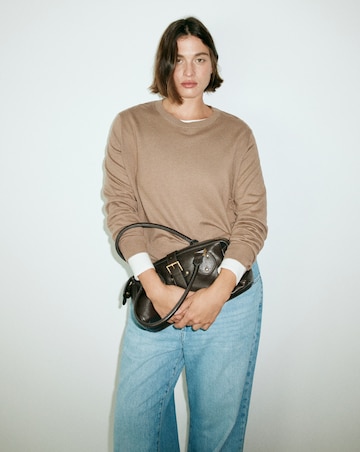 Mango Fine Knit Crew-Neck Sweater