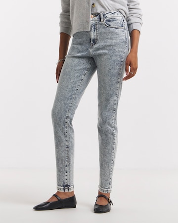 Mid Blue Slim Mom Jeans