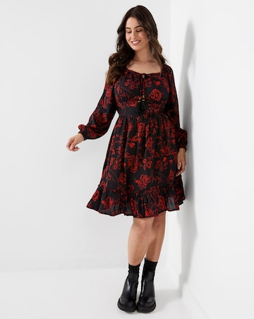 Joe Browns Dramatic Floral Frill Hem Mini Dress
