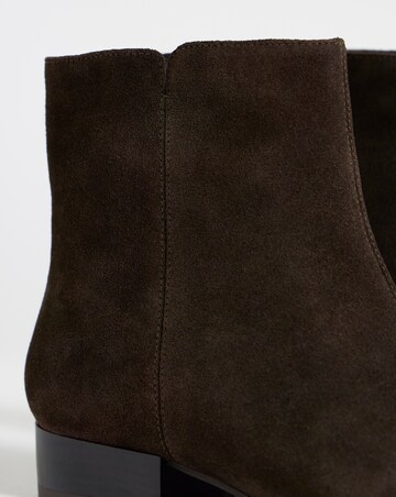 Candice Classic Suede Ankle Boots - Wide Fit (E)