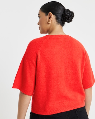 Diamante Embellished Half Sleeve Jumper