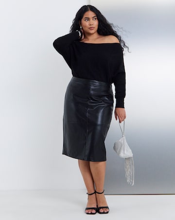 Simply Be PU Pencil Skirt