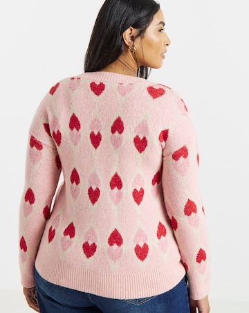 Heart Jacquard Cardigan