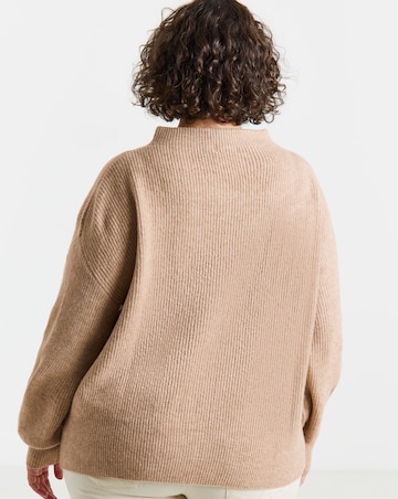 Rib Funnel Neck Jumper