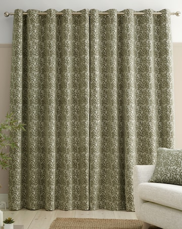 Bianca Chenille Leaves Curtains