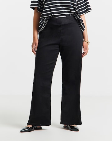 Black Stretch Wide Leg Weekender Jeggings