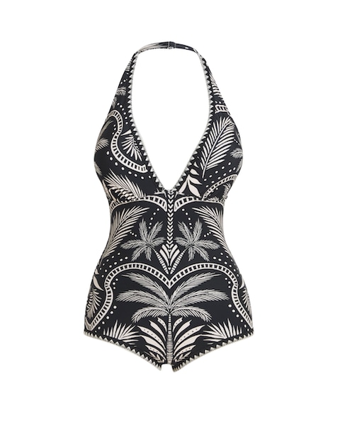 Figleaves Frida Halter Swimsuit Longer Length