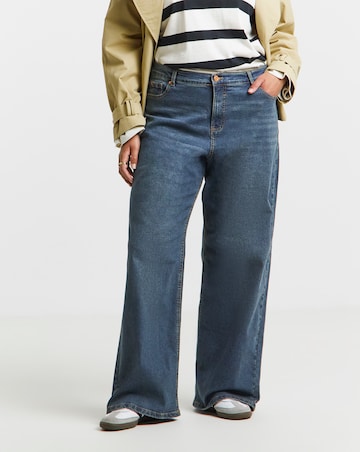 Vintage Blue 24/7 Stretch Wide Leg Jeans